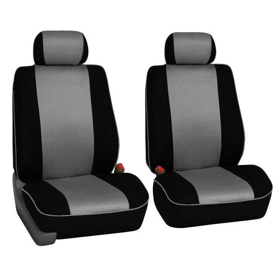 FH Group Edgy Piping Padded Car Seat Covers Fit For Car Truck SUV Van - Front Row