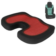 FH Group Ergonomic Cooling Gel Car Seat Cushion, Universal Red Seat Cushions with Air Freshener