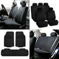 thumbnail image 1 of FH Group FH Travel Master Car Seat Covers for Auto Complete Seat Covers Set with Black Heavy Duty Floor Mats Black, 1 of 6