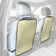 thumbnail image 1 of FH Group Faux Leather Auto Seat Back Kick Protectors, Heavy Duty Car Kick Mats for Kids – 2-Pack Waterproof Protection from Dirt, Mud, Easy to Clean - Beige, 1 of 6