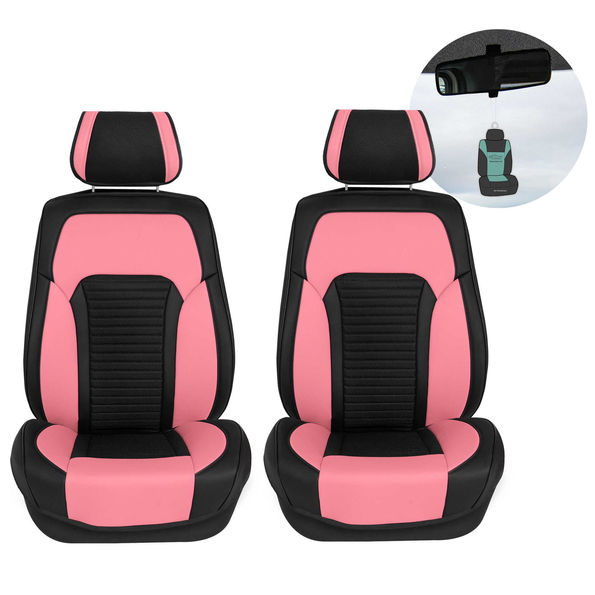 Pink leather hotsell car seat covers