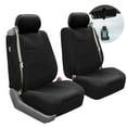 thumbnail image 1 of FH Group Flat Cloth Car Seat Cover, Universal Black Front Set Seat Covers with Air Freshener, 1 of 6