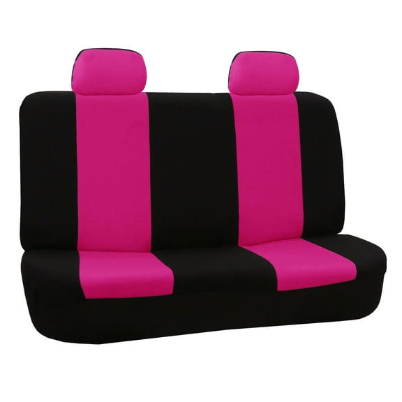 FH Group Flat Cloth Universal Seat Covers Fit for Car Truck SUV Van - Rear Bench FB050012PINK
