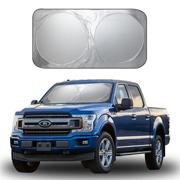 FH Group Foldable Car Windshield Sun Shade in Reflective Silver - Extra Large