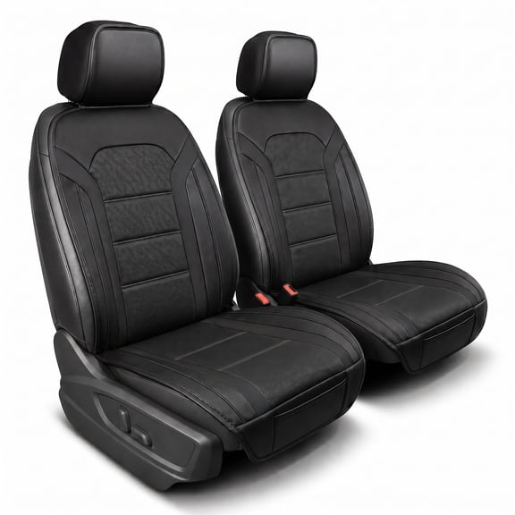FH Group Futuristic Leather Car Seat Cushions Fit For Car Truck SUV Van - Front Seats