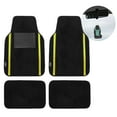 thumbnail image 1 of FH Group Galaxy13 Carpet Yellow Car Floor Mats, Universal Fit 4pc Full Set with Air Freshener, 1 of 9
