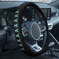 thumbnail image 1 of FH Group Genuine Leather Lace-Up Steering Wheel Cover - Mint, 1 of 5