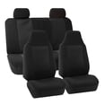 thumbnail image 1 of FH Group Highback Trendy Corduroy Car Seat Covers for Car SUV, 4 Headrest Full Set, Black, 1 of 6