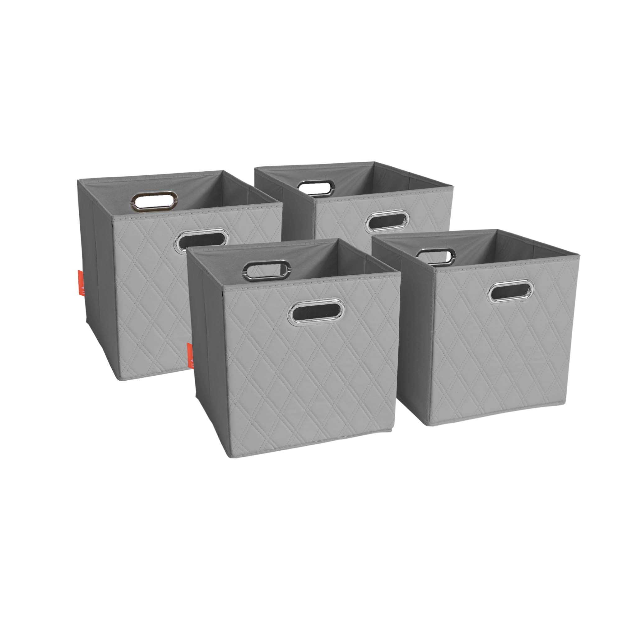 FH Group AFJE1001GRAY Jiaessentials 12 inch Gray Closet Organizers Cube Bins 4pc w. Air Freshener