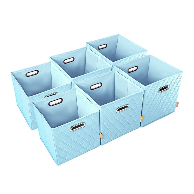 FH Group Jiaessentials Blue Closet Organizers, 3 Size Storage Cube Bins