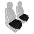 thumbnail image 1 of FH Group Leather Neosupreme Seat Cushion Pad With Front Pocket For Car Truck SUV Van Black - 2Pc, 1 of 6