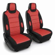 FH Group Leatherette Cushion Pads With 3D Air Mesh For Car Truck SUV Van - Front Set