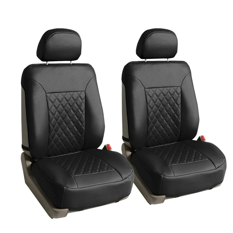 FH Group Leatherette Diamond Pattern Seat Cushions For Car Truck SUV Van -  Front Seats