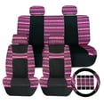 thumbnail image 1 of FH Group Mesa57 Southwestern Print Seat Covers Fit For Car Truck SUV Van with Steering Wheel Cover - Pink Full Set, 1 of 8