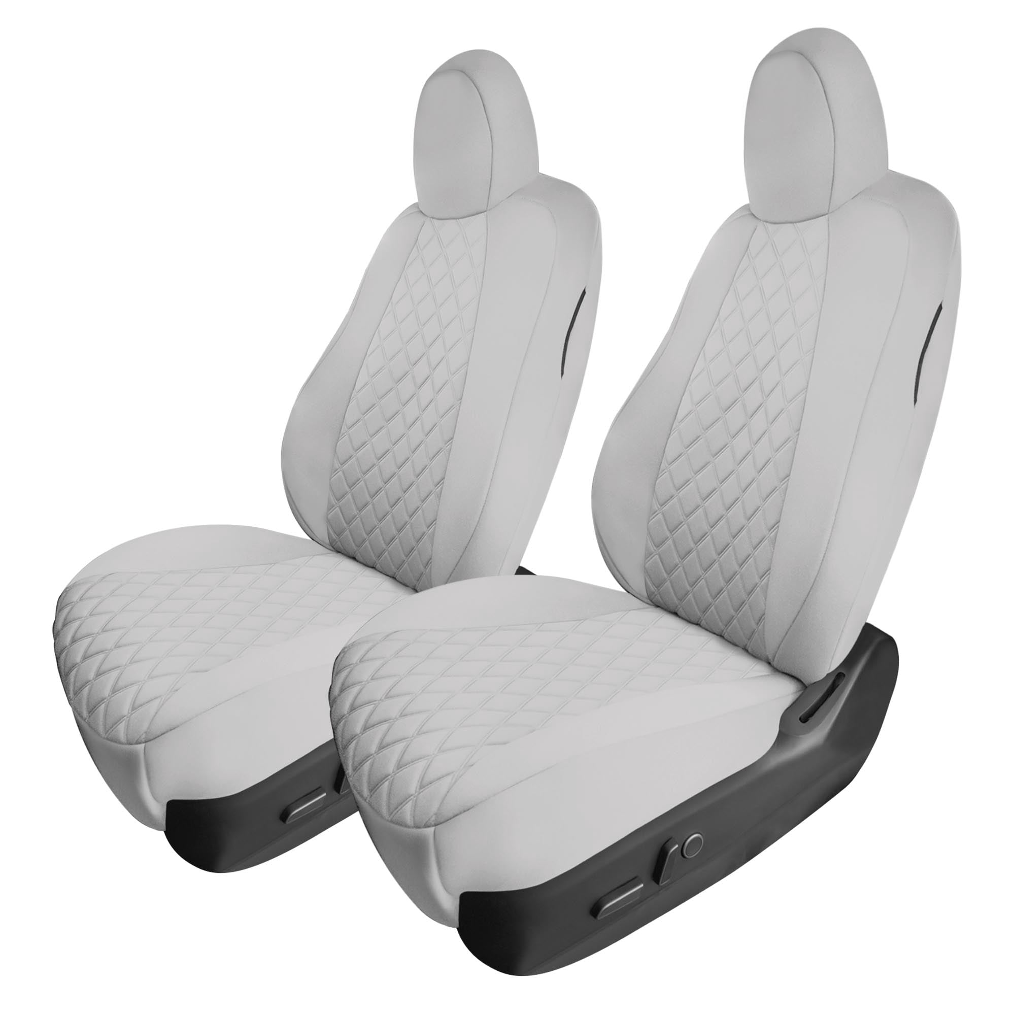 FH Group Neoprene Car Seat Covers 2017-2024 for Tesla Model 3, Custom Fit Front Set Gray with Air Freshener