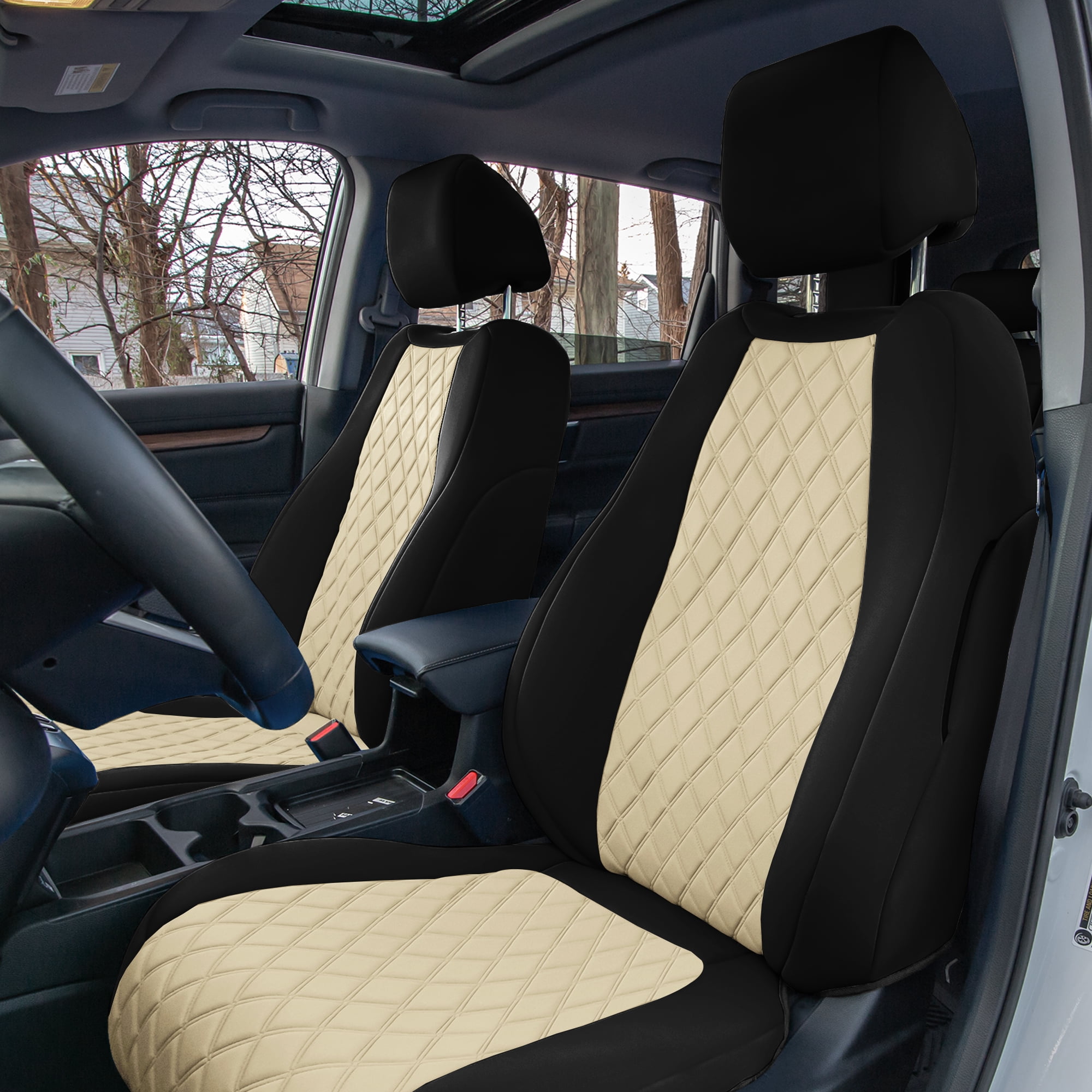 FH Group Neoprene Custom Fit Car Seat Covers for 2017-2022 Honda CR-V LX |  EX | EX-L w Water Resistant Neosupreme Insert Front Set