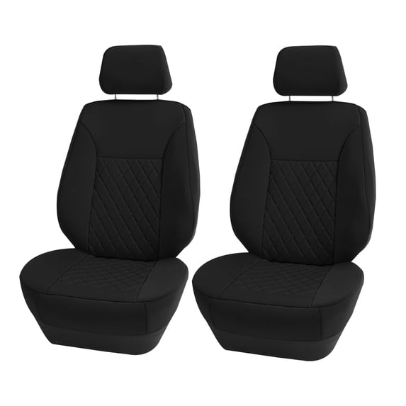 FH Group Neoprene Ultraflex Diamond Pattern Car Seat Covers Fit For Car Truck SUV Van