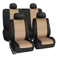 thumbnail image 1 of FH Group Neoprene Universal Car Seat Covers Fit For Car Truck SUV Van - Full Set Beige, 1 of 9