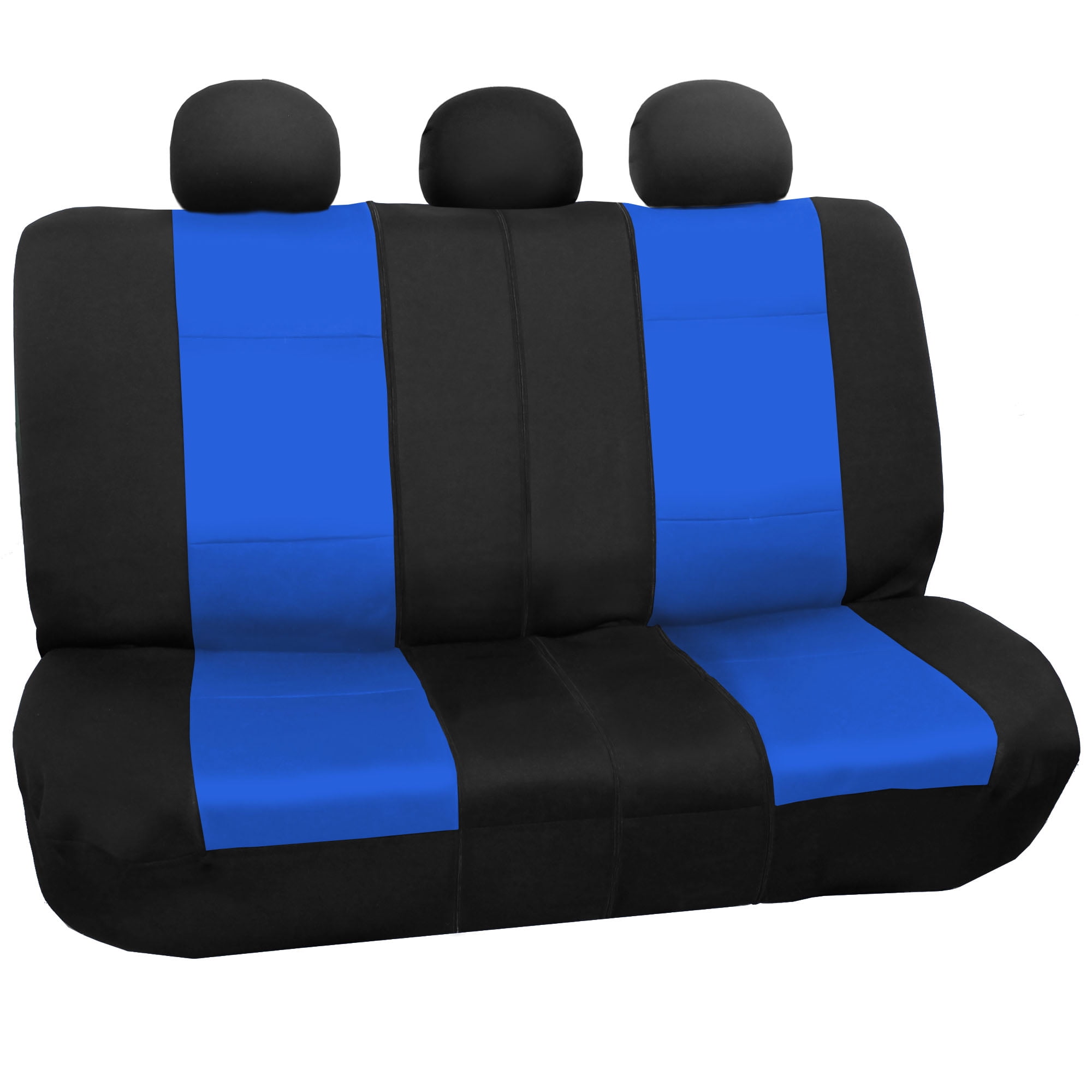 FH Group Neoprene Universal Car Seat Covers Fit For Car Truck SUV Van - Rear Bench Blue
