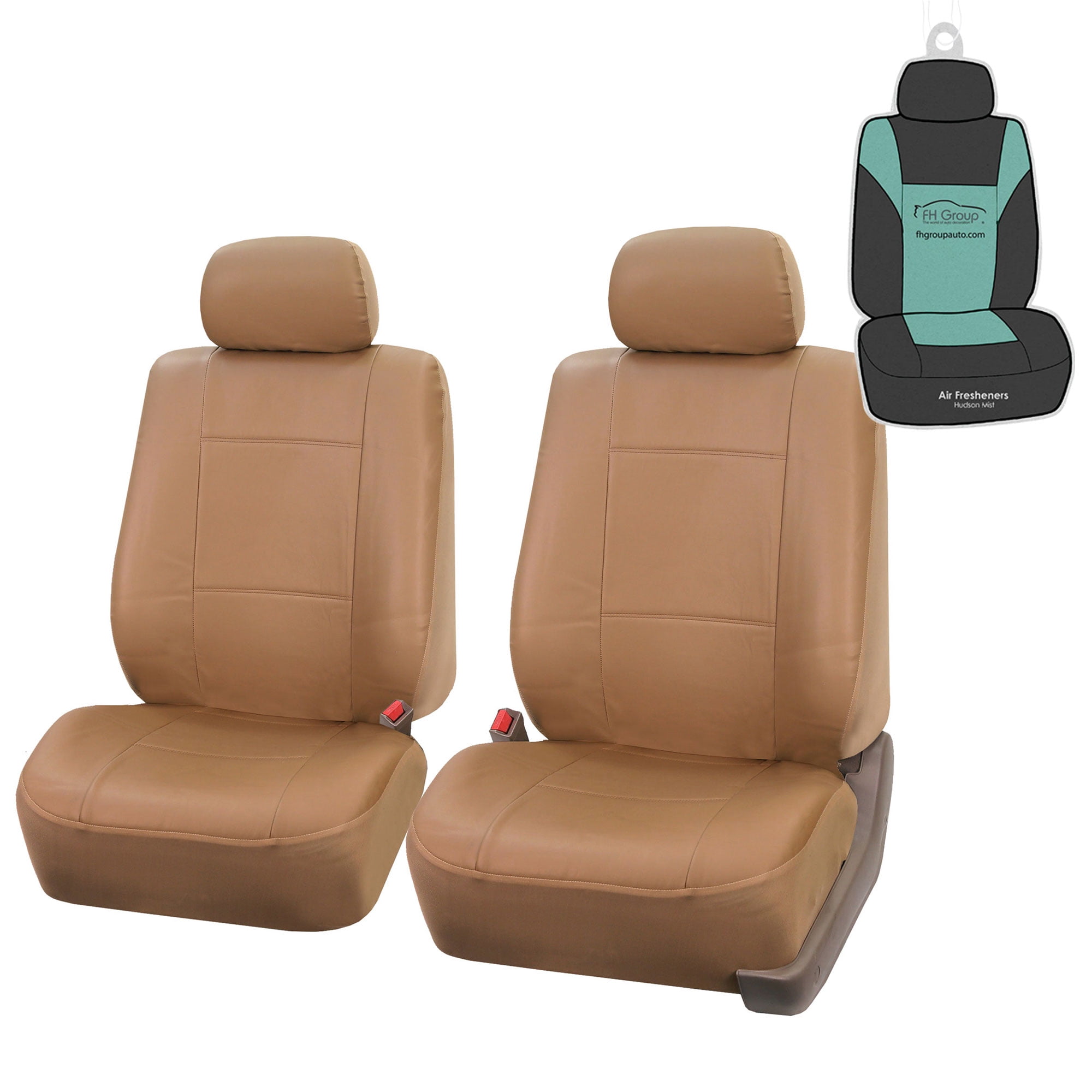 Tan Faux Leather Universal Fit Car Seat Covers
