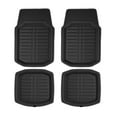 thumbnail image 1 of FH Group PU Leather Floor Mats for Auto Car SUV Van Deep Tray Waterproof - Black, 1 of 7