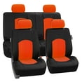 thumbnail image 1 of FH Group Universal Fit Perforated PU Leather Car Seat Covers for Auto Truck Sedan SUV Van - Full Set Orange, 1 of 7