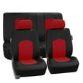 thumbnail image 1 of FH Group Universal Fit Perforated PU Leather Car Seat Covers for Auto Truck  Sedan SUV Van, Full Set - Red, 1 of 5
