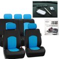 thumbnail image 1 of FH Group Perforated PU Leather Car Seat Covers for Auto Car Sedan SUV Van - Universal Fit Car Seat Protector Waterproof, UV-Resistant with Auto Dash Grip Pad PU008115BLUE-FH1002, 1 of 8