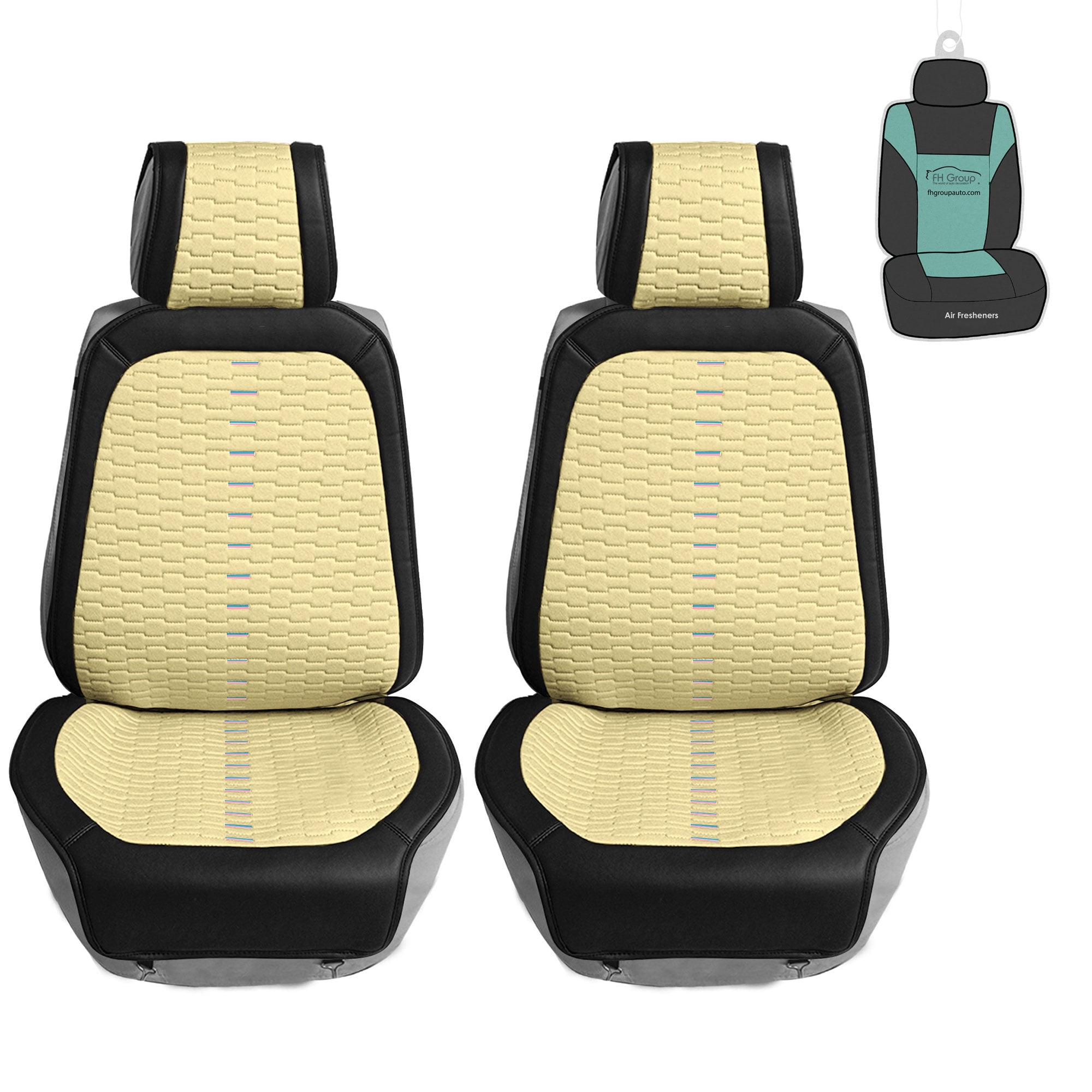 FH Group Polyester with Color Stitching Car Seat Cushions