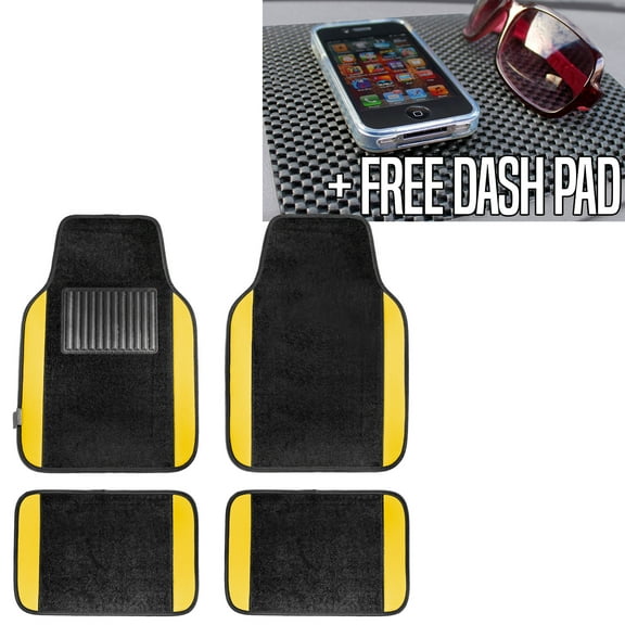 FH Group, Premium Carpet Floor Mats with Dash Grip Pad, 10 Colors