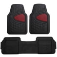 thumbnail image 1 of FH Group Premium Floor Mats Tall Channel Trimmable Rubber Mats - 3Pcs Full Set, 1 of 5