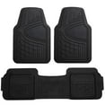 thumbnail image 1 of FH Group Premium Floor Mats Tall Channel Trimmable Rubber Mats - 3Pcs Full Set, 1 of 5