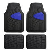 FH Group Premium Floor Mats Tall Channel Trimmable Rubber Mats - Full Set