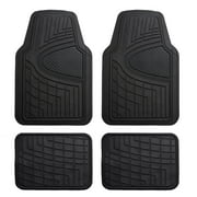 FH Group Premium Floor Mats Tall Channel Trimmable Rubber Mats - Full Set