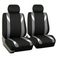 thumbnail image 1 of FH Group FB033102GRAY Car Seat Covers Front Set in Beige Cloth - Universal Fit w. Air Freshener, 1 of 4