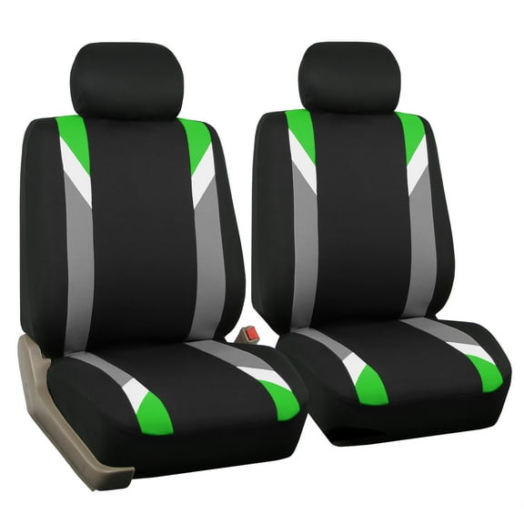 FH Group Premium Modernistic Universal Seat Covers Fit For Car Truck SUV Van - Green Front Seats
