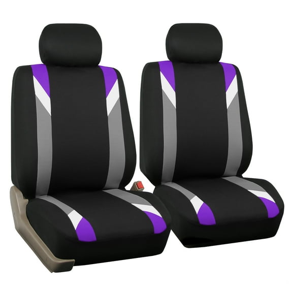 FH Group Premium Modernistic Universal Seat Covers Fit For Car Truck SUV Van - Purple Front Seats