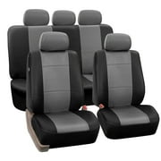 FH Group Premium PU Leather Seat Covers For Car Truck SUV Van - Full Set