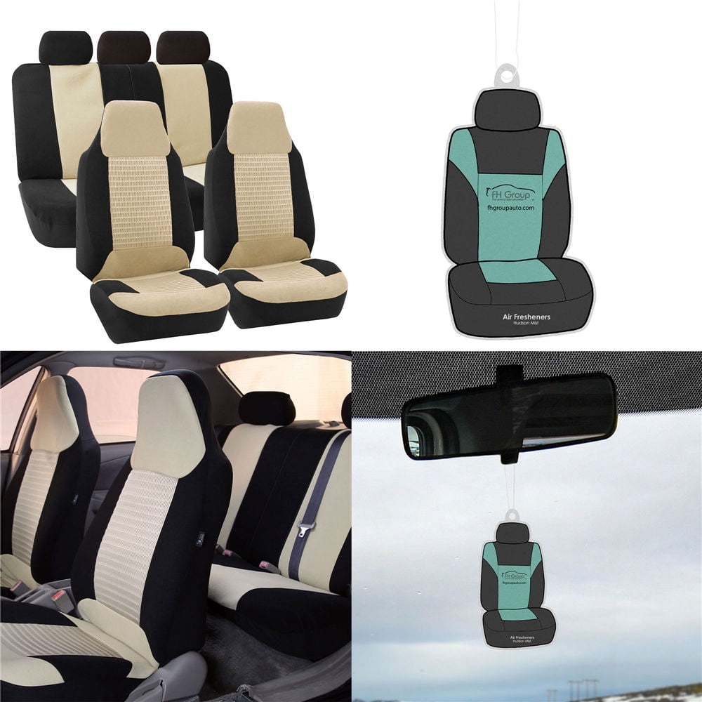 FH Group Premium Polyester Fabric AFFB107BEIGE115 Beige Full Set Car