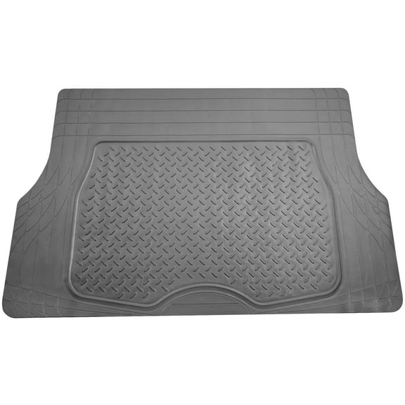 FH Group Premium Trimmable Vinyl Trunk Liner / Cargo Mat For Auto Sedan SUV Van, Gray