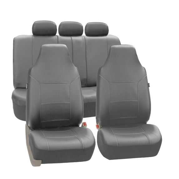 FH Group Royal Leather Universal Seat Covers Fit For Car Truck SUV Van - Full Set
