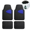 thumbnail image 1 of FH Group Rubber Non-Slip Blue Car Floor Mats, Universal Fit 4pc Full Set with Air Freshener, 1 of 9