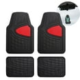 thumbnail image 1 of FH Group Rubber Non-Slip Red Car Floor Mats, Universal Fit 4pc Full Set with Air Freshener, 1 of 9