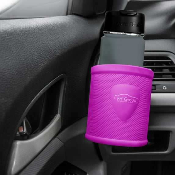 FH Group Silicone Travel Cup Bottle Phone Holder, Car Organizer Storage for SUV Truck Van - Hot Pink