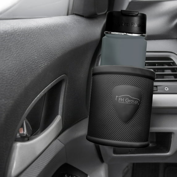 FH Group Silicone Travel Cup Bottle Phone Holder, Car Organizer Storage for SUV Truck Van - Black