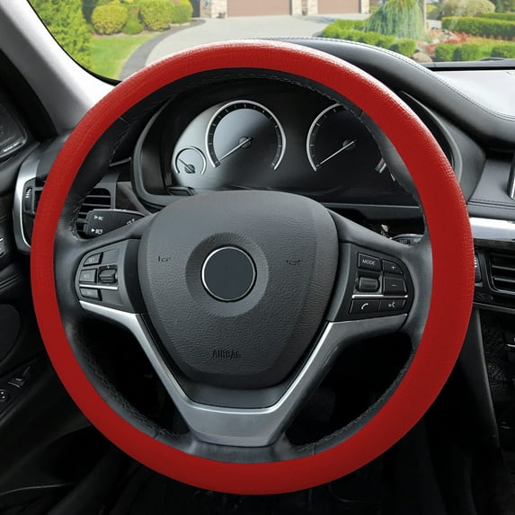 FH Group Silicone Car Steering Wheel Cover Snake Skin Design Fits 14.5" - 15.5"