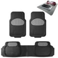 thumbnail image 1 of FH Group Solid Black Heavy Duty Floor Mats from FH Group for Auto Car w/ Free Dash Mat, 1 of 7
