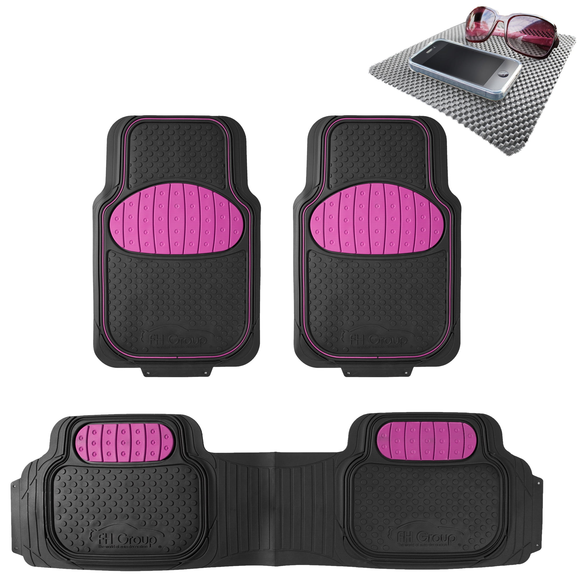 FH Group Solid Black Heavy Duty Floor Mats from FH Group for Auto Car w