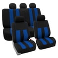 thumbnail image 1 of FH Group Striking Striped Universal Fit Car Seat Covers For Truck SUV Van - Blue Full Set, 1 of 9