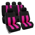 thumbnail image 1 of FH Group Striking Striped Universal Fit Car Seat Covers For Truck SUV Van - Pink Full Set, 1 of 9